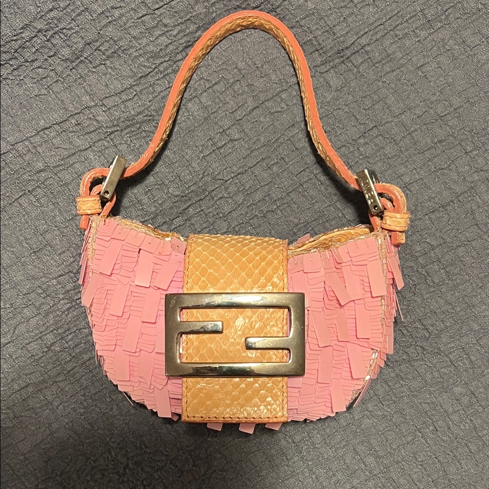 Vintage Fendi sequin mini croissant bag